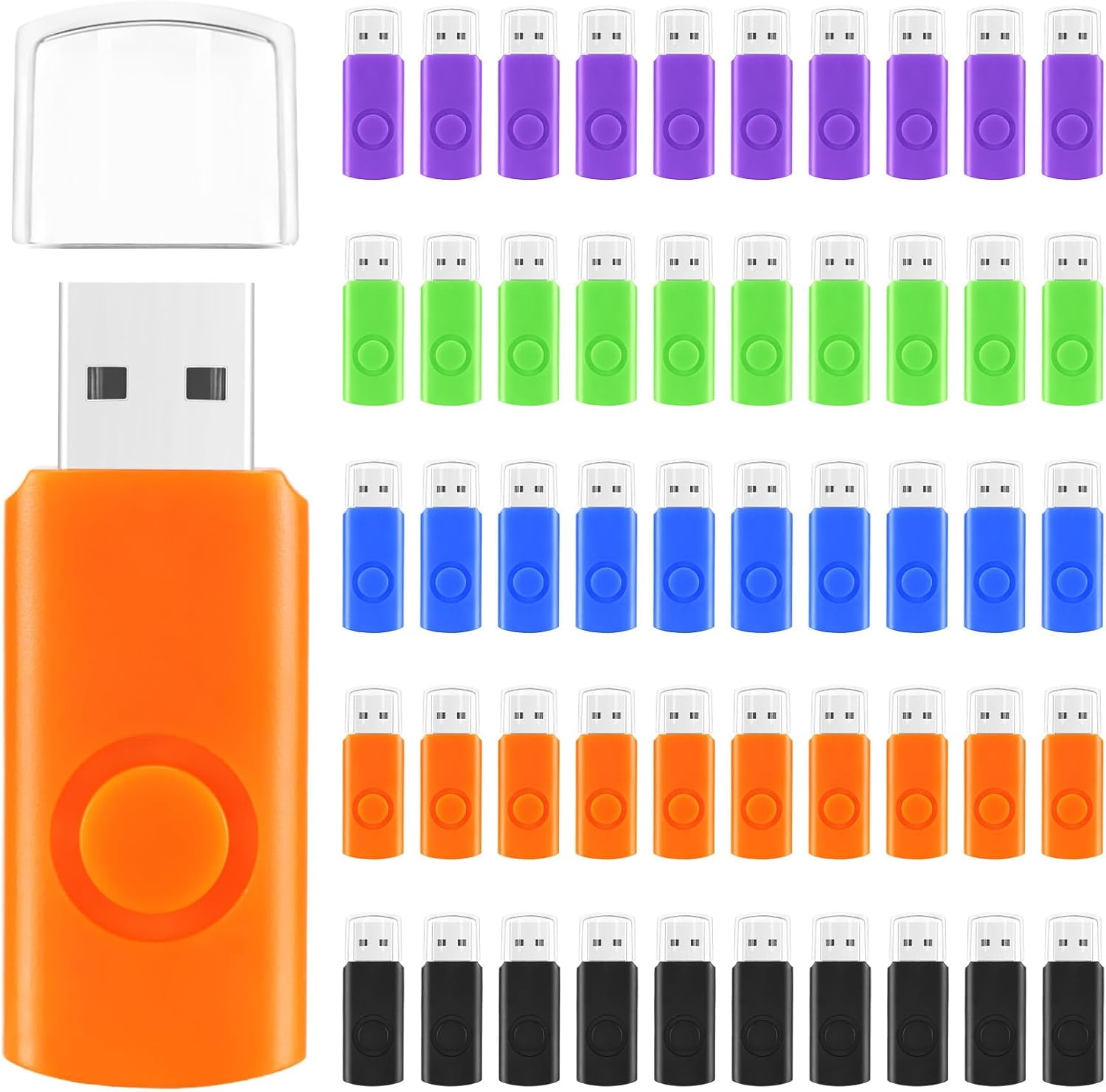 512MB 50Pack USB2.0 USB Flash Drive(50 Pack 512MB, Mix Color)