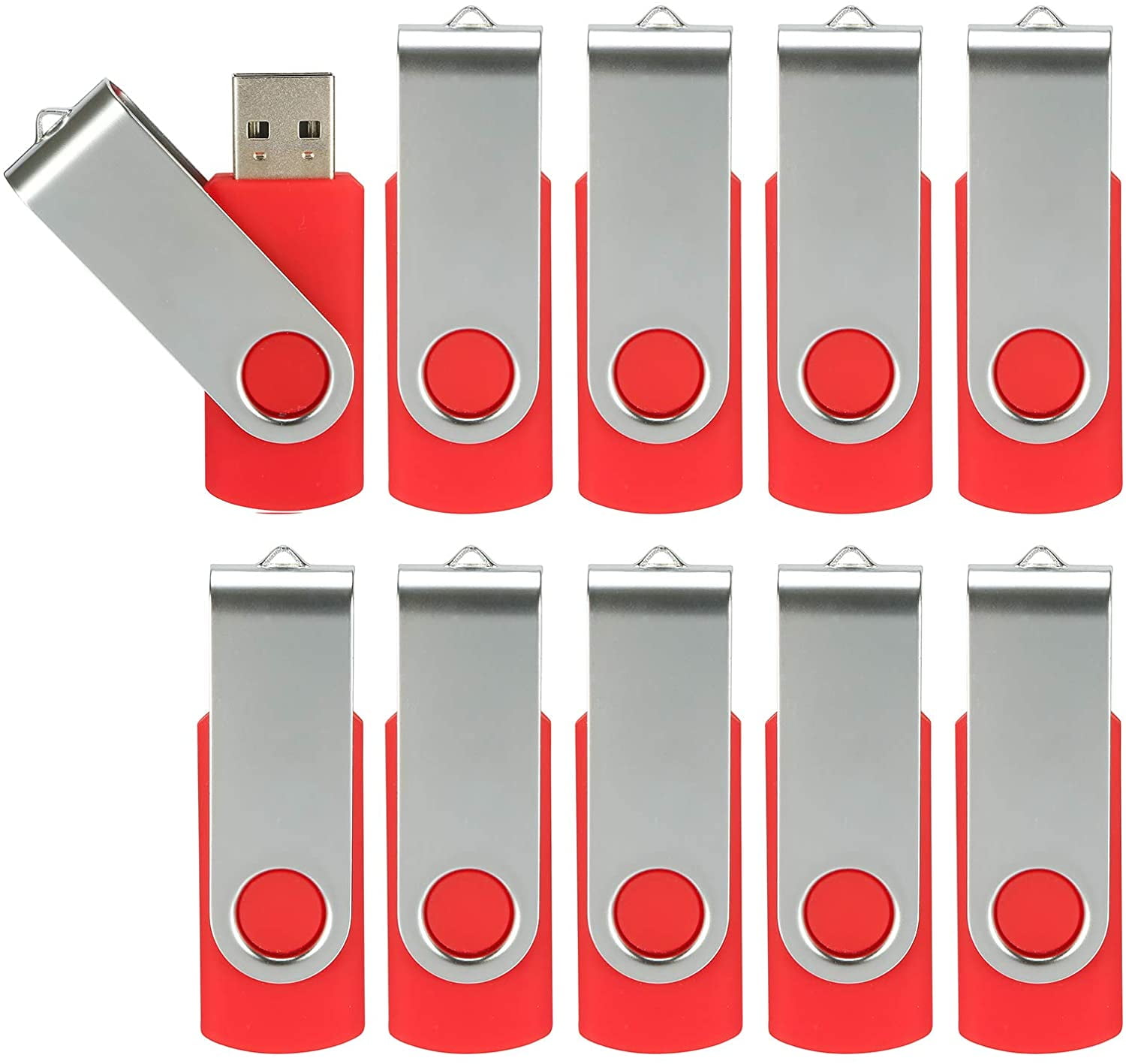 512MB Flash Drive 50 Pack, Bulk USB 2.0 Memory Stick Thumb Drives(512MB 50PCS, Red)