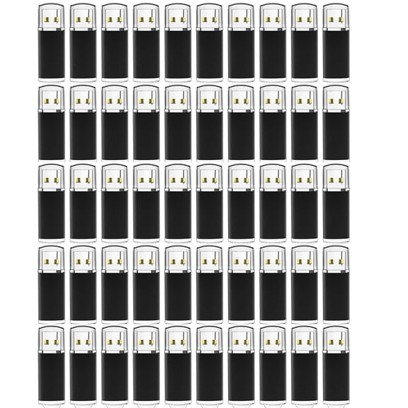 512MB Flash drive, portable USB thumb drive, USB protective cover flash drive for data storage (50PACK * 512MB BLACK)