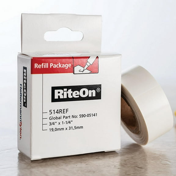 512REF - Rite-On Self-Laminating Label Refill .75x.5x1.875in VL Wht (1 EA)