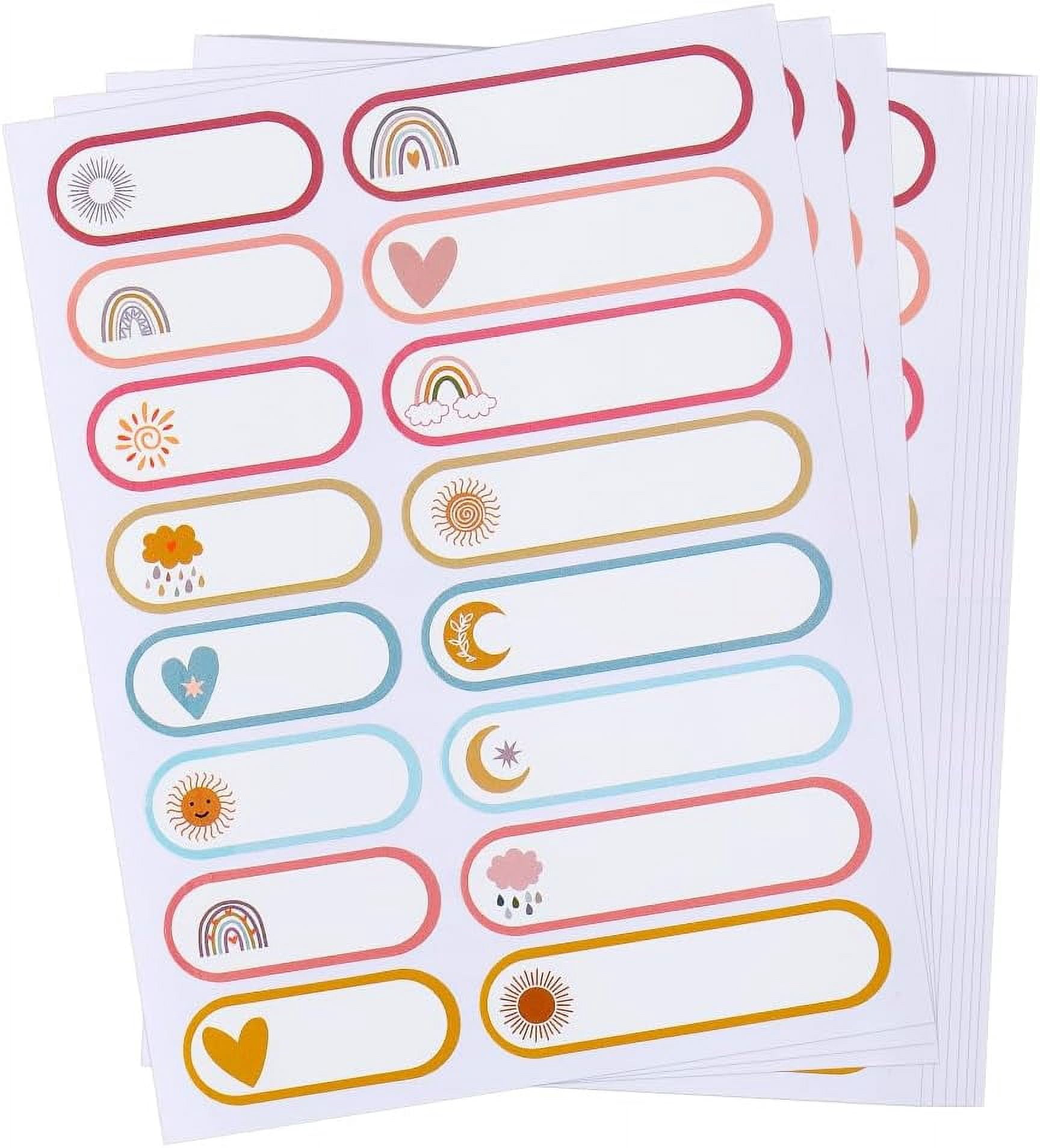 Labels F Sun 512pcs Bottle Labels Daycare Labels Sun Heart Rainbow Waterproof Name ...