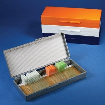 513077AST ABS Plastic Slide Storage Box for 50 Slides, Cork Lined, Assorted