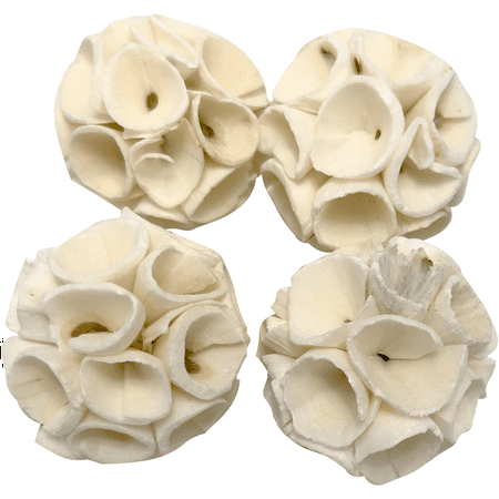 5133 Pk4 Mini Sola Crepe Chewers - Handmade Natural Sola Wood Bird Foot Toys