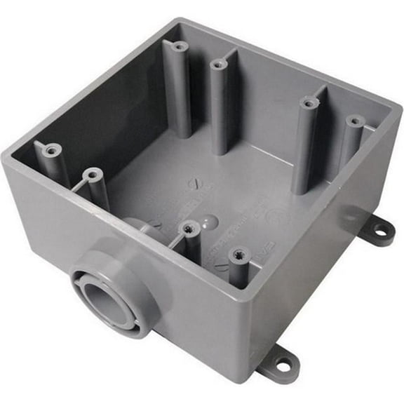 5133381U 0.75 in. PVC 2 Gang FSE Outdoor Switch & Outlet Box