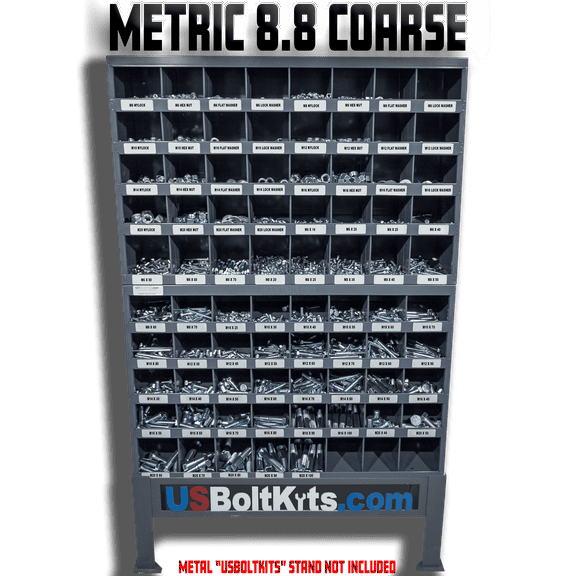 5135 Piece Metric Class 8.8 Coarse Thread Bin Kit with Two (2) 40 Hole Bins