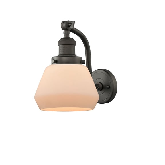 515-1W-BAB-G173-LED-Innovations Lighting-Fulton - 11.5 Inch 3.5W 1 LED Wall Sconce Black Antique
