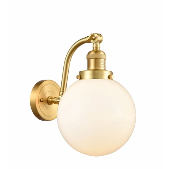 515-1W-BK-G204-8-Innovations Lighting-Large Beacon-1 Light Wall Sconce in Industrial Style-8 Inches