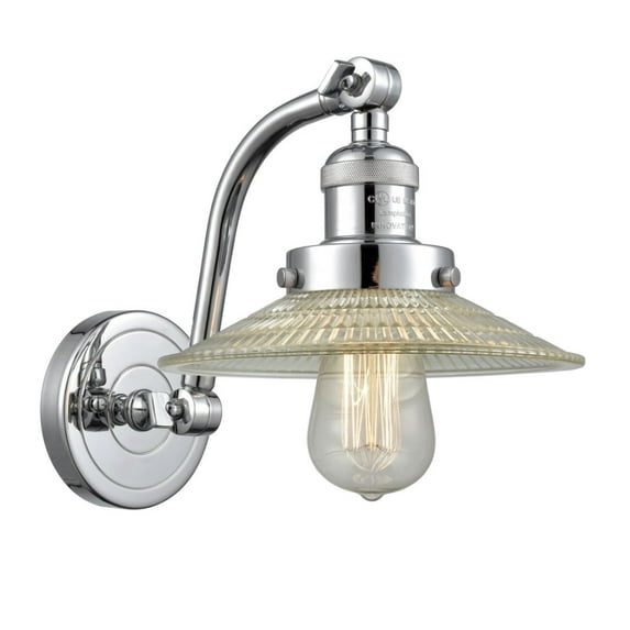 515-1W-PC-G2-LED-Innovations Lighting-Halophane-3.5W 1 LED Wall Sconce in Industrial Style-8.5 Inches Wide by 11.5 Inches High Polished Chrome