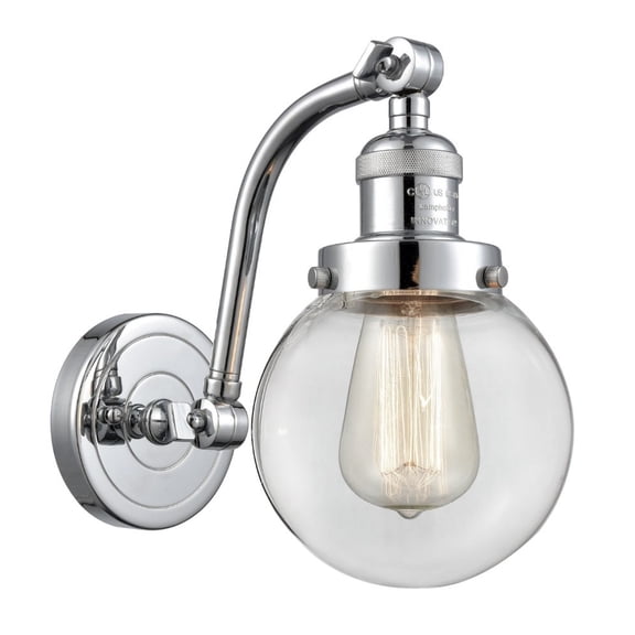 515-1W-PC-G202-6-LED-Innovations Lighting-Beacon-3.5W 1 LED Wall Sconce in Industrial Style-6 Inches Wide by 11.5 Inches High   Polished Chrome Finish