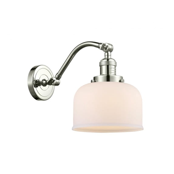 515-1W-PN-G71-L-LED-Innovations Lighting-X-Large Bell-3.5W 1 LED Wall Sconce in Industrial Style-8 Inches Wide by 11.5 Inches High Polished Nickel