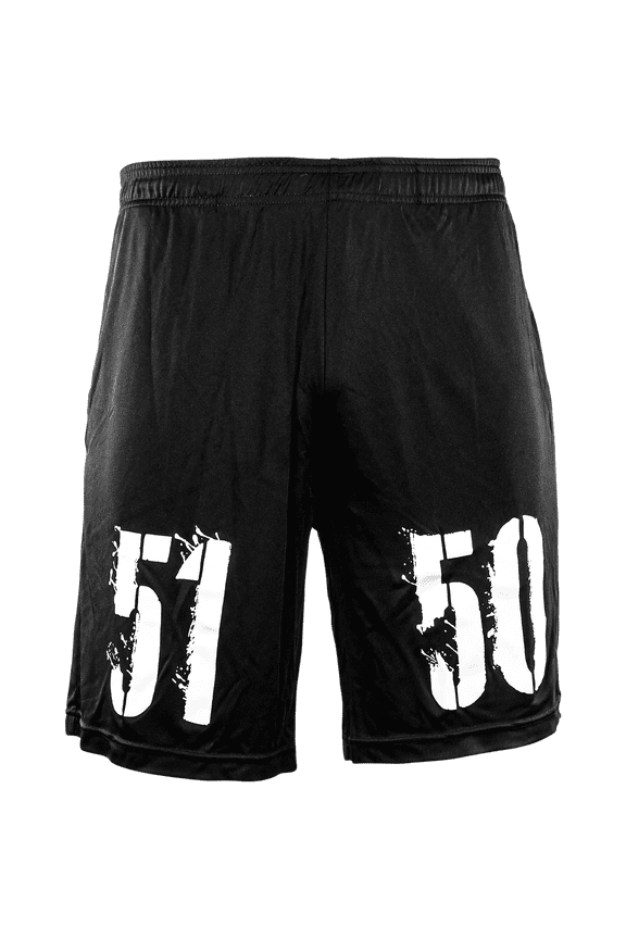 5150 Black Mens Workout Shorts, Athletic Basketball Gym Shorts with 5150 written in white , Lightweight Polyester Workout, Exercise Fitness Clothes for Bodybuilding - L
