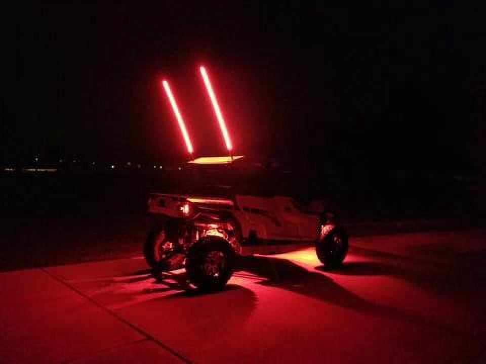 5150 Whips - 187 Style Rock Lights with Control Harness - UTV/Boat/Truck 4 Pod