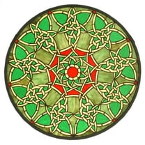 51527 Meyda 20"W X 20"H Knotwork Trance Medallion Stained Glass Window