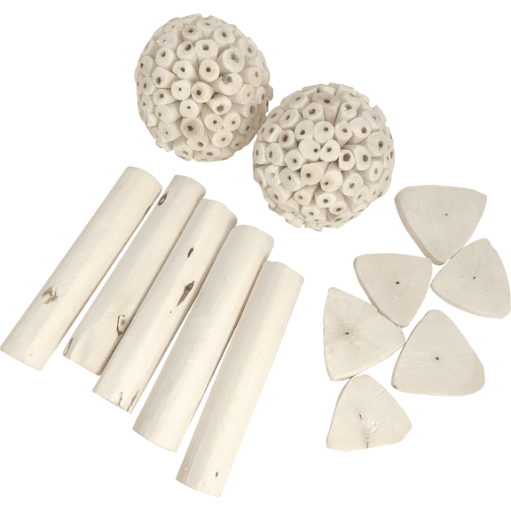 5156 Chunky Sola Platter M&M Bird Toys - Big Natural Skinless Sola Pieces