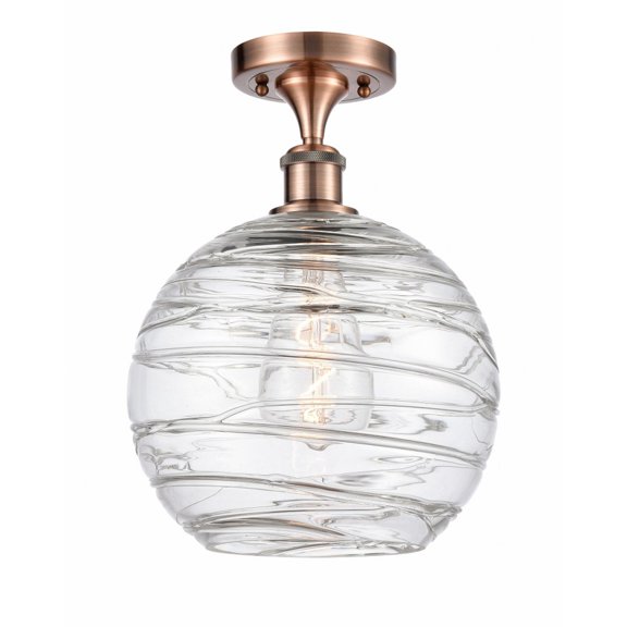 Innovations Lighting - Athens Deco Swirl - 1 Light Semi-Flush Mount In