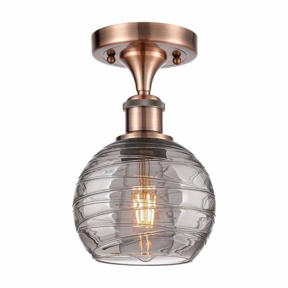 Innovations Lighting - Athens Deco Swirl - 1 Light Semi-Flush Mount In