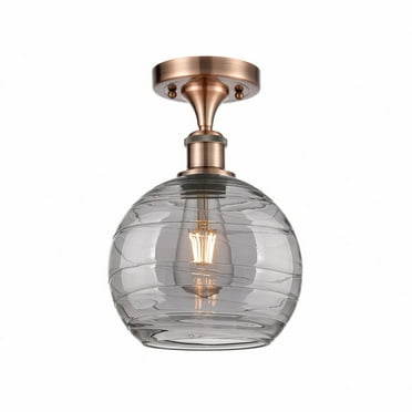 Innovations Lighting - Athens Deco Swirl - 1 Light Semi-Flush Mount In