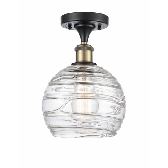 Innovations Lighting - Athens Deco Swirl - 1 Light Semi-Flush Mount In