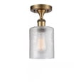 thumbnail image 1 of 516-1C-BB-G112-L-LED-Innovations Lighting-Large Cobbleskill-3.5W 1 LED Semi-Flush Mount in Art Nouveau Style-9 Inches Wide by 16 Inches High   Brushed, 1 of 1