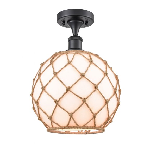 Innovations Lighting - Farmhouse Rope - 1 Light Semi-Flush Mount In Industrial