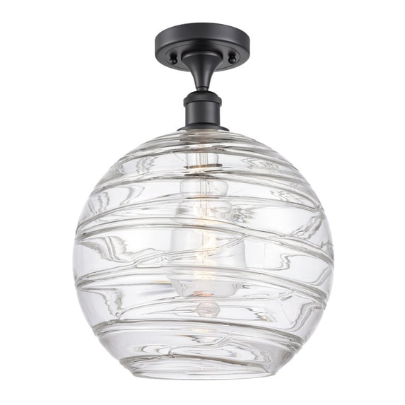 Innovations Lighting - Athens Deco Swirl - 1 Light Semi-Flush Mount In