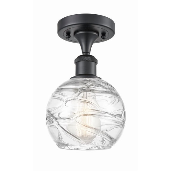 Innovations Lighting - Athens Deco Swirl - 1 Light Semi-Flush Mount In