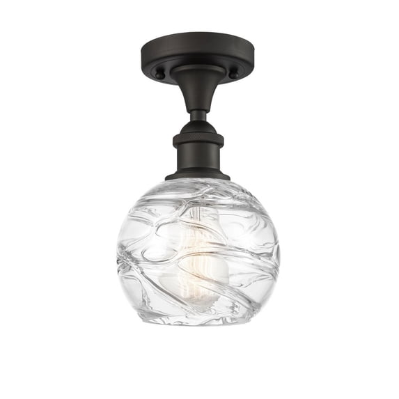 Innovations Lighting - Athens Deco Swirl - 1 Light Semi-Flush Mount In