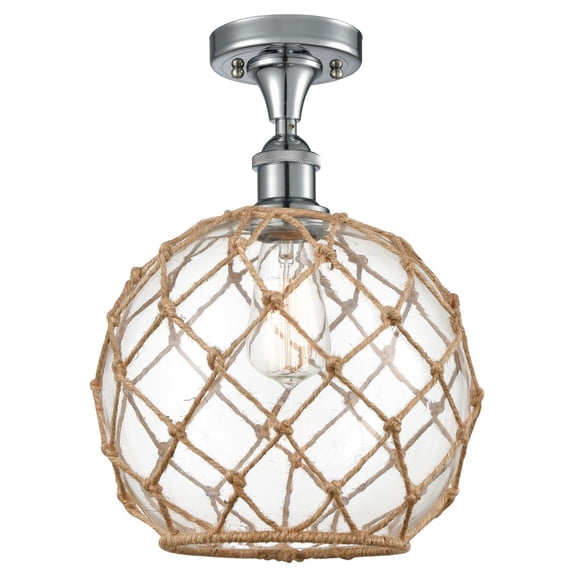Innovations Lighting - Farmhouse Rope - 1 Light Semi-Flush Mount In Industrial