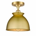 thumbnail image 1 of 516-1C-SG-M14-SG-Innovations Lighting-Adirondack - 1 Light Semi-Flush Mount In Art Deco Style-12 Inches Tall and 8.5 Inches Wide-Satin Gold Finish, 1 of 2