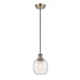 thumbnail image 1 of 516-1P-AB-G1013 Innovations Lighting Belfast - 1 Light Cord Hung Mini Pendant In Industrial Style-9 Inches Tall and 6 Inches Wide-Antique Brass, 1 of 6