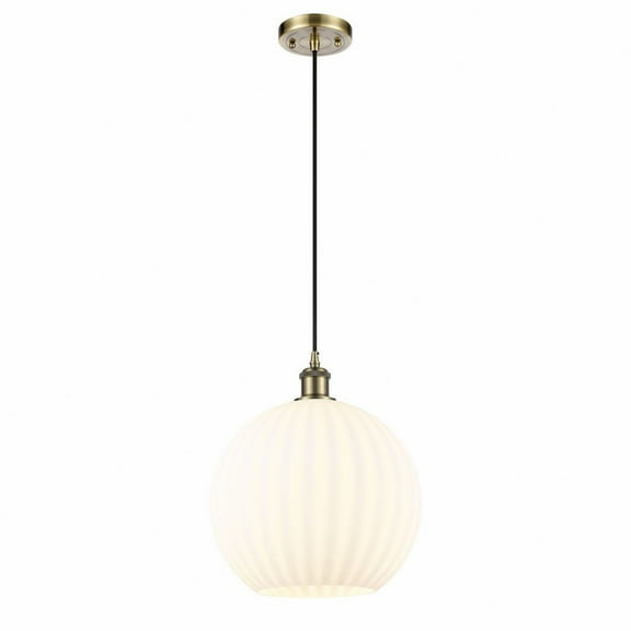Innovations Lighting - White Venetian - 1 Light Cord Hung Pendant In Modern
