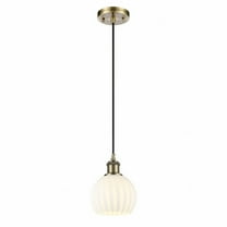 Innovations Lighting - White Venetian - 1 Light Cord Hung Mini Pendant In Modern