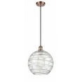 thumbnail image 1 of 516-1P-AC-G1213-12-LED-Innovations Lighting-Athens Deco Swirl - 3.5W 1 LED Cord Hung Mini Pendant In Industrial Style-15 Inches Tall and 12 Inches, 1 of 1