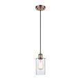 thumbnail image 1 of 516-1P-AC-G802 Innovations Lighting Clymer - 1 Light Cord Hung Mini Pendant In Art Deco Style-10 Inches Tall and 3.88 Inches Wide-Antique Copper, 1 of 7