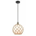 thumbnail image 1 of 516-1P-BAB-G121-10RB-LED-Innovations Lighting-Large Farmhouse Rope-3.5W 1 LED Mini Pendant in Industrial Style-10 Inches Wide by 13 Inches High, 1 of 1