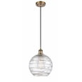 thumbnail image 1 of 516-1P-BB-G1213-10-LED-Innovations Lighting-Athens Deco Swirl - 3.5W 1 LED Cord Hung Mini Pendant In Industrial Style-13 Inches Tall and 10 Inches, 1 of 1