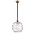 thumbnail image 1 of 516-1P-BB-G1213-12-LED-Innovations Lighting-Athens Deco Swirl - 3.5W 1 LED Cord Hung Mini Pendant In Industrial Style-15 Inches Tall and 12 Inches, 1 of 1