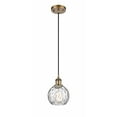 thumbnail image 1 of 516-1P-WPC-G1215-6 Innovations Lighting Ballston Athens Water Glass 1 Light 6" Cord Hung Mini Pendant Brushed Brass, 1 of 2