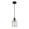 thumbnail image 1 of 516-1P-BK-G112-L-LED-Innovations Lighting-Large Cobbleskill-3.5W 1 LED Mini Pendant in Art Nouveau Style-9 Inches Wide by 14 Inches High   Matte Black, 1 of 1