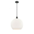 thumbnail image 1 of 516-1P-BK-G121-14-Innovations Lighting-Athens - 1 Light Pendant In Industrial Style-18.38 Inches Tall and 13.75 Inches Wide-Matte Black Finish-Matte, 1 of 5