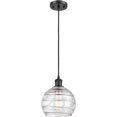 thumbnail image 1 of 516-1P-BK-G1213-8-LED-Innovations Lighting-Deco Swirl-3.5W 1 LED Mini Pendant in Industrial Style-8 Inches Wide by 10 Inches High   Matte Black Finish, 1 of 1