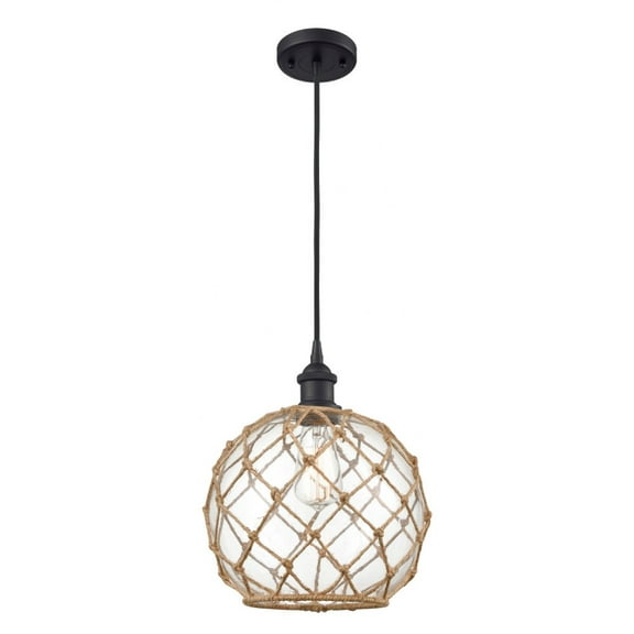 Innovations Lighting - Farmhouse Rope - 1 Light Cord Hung Mini Pendant In