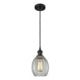 thumbnail image 1 of 516-1P-BK-G82-Innovations Lighting-Eaton - 1 Light Cord Hung Mini Pendant In Industrial Style-9.5 Inches Tall and 6 Inches Wide-Matte Black, 1 of 7