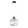 thumbnail image 1 of 516-1P-OB-G1213-10-LED-Innovations Lighting-Athens Deco Swirl - 3.5W 1 LED Cord Hung Mini Pendant In Industrial Style-13 Inches Tall and 10 Inches, 1 of 1