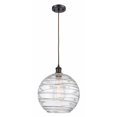 thumbnail image 1 of 516-1P-OB-G1213-12-LED-Innovations Lighting-Athens Deco Swirl - 3.5W 1 LED Cord Hung Mini Pendant In Industrial Style-15 Inches Tall and 12 Inches, 1 of 1