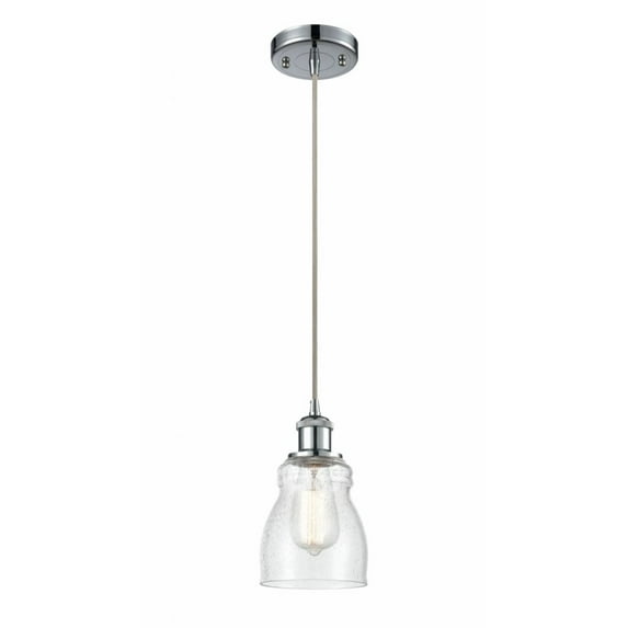 516-1P-PC-G394-LED-Innovations Lighting-Ellery-3.5W 1 LED Mini Pendant in Nautiical Style-4.5 Inches Wide by 8 Inches High Polished Chrome Finish