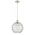 thumbnail image 1 of 516-1P-PN-G1213-12-LED-Innovations Lighting-Athens Deco Swirl - 3.5W 1 LED Cord Hung Mini Pendant In Industrial Style-15 Inches Tall and 12 Inches, 1 of 1