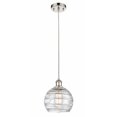 thumbnail image 1 of 516-1P-PN-G1213-8-LED-Innovations Lighting-Athens Deco Swirl - 3.5W 1 LED Cord Hung Mini Pendant In Industrial Style-10 Inches Tall and 8 Inches Wide, 1 of 1