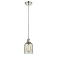 thumbnail image 1 of 516-1P-PN-G259 Innovations Lighting Caledonia - 1 Light Cord Hung Mini Pendant In Industrial Style-10 Inches Tall and 5 Inches Wide-Polished Nickel, 1 of 2
