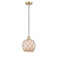 thumbnail image 1 of 516-1P-SG-G121-8RB-LED-Innovations Lighting-Farmhouse Rope-3.5W 1 LED Mini Pendant in Industrial Style-8 Inches Wide by 10 Inches High   Satin Gold, 1 of 1